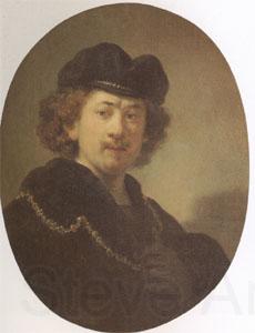 REMBRANDT Harmenszoon van Rijn Self Portrait with a Gold Chain (mk05) Norge oil painting art